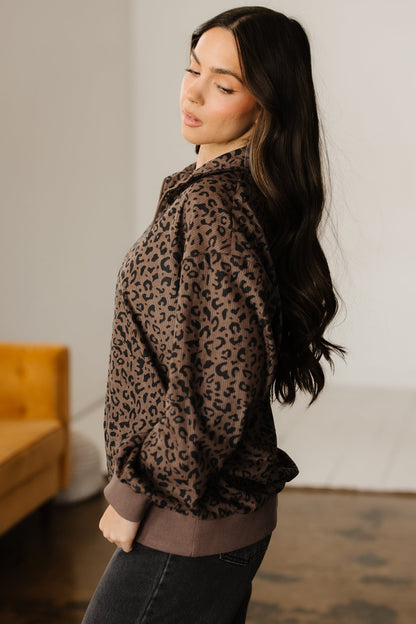 Threaded Pear Alaya Quarter Zip Corduroy Sweatshirt