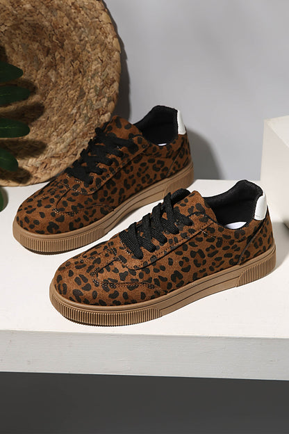 Threaded Pear Emiliana Tab Patchwork Laceup Shoes