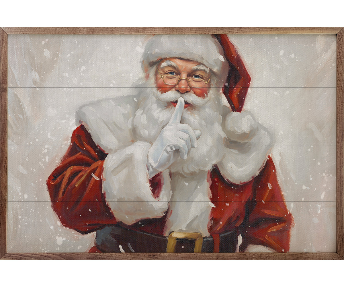 Kendrick Home Shh Santa Claus With Glasses