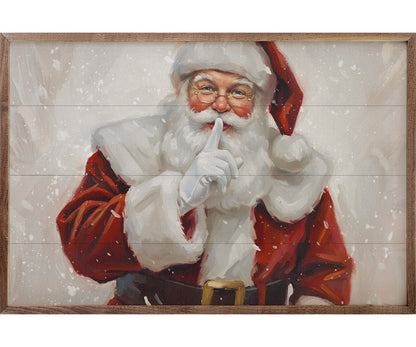 Kendrick Home Shh Santa Claus With Glasses