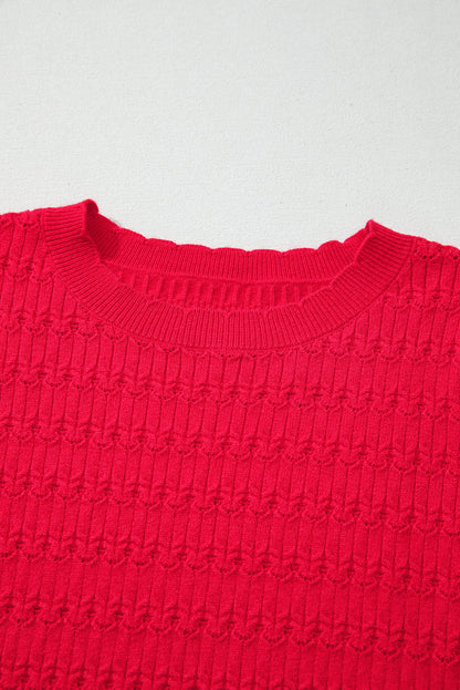 Threaded Pear Nellie Knit Ribbed Cuffs Sweater