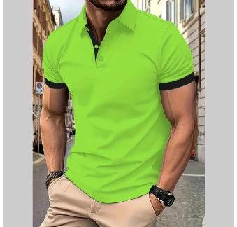 Men's Short Sleeve Business Shirt Summer Casual Polo Shirts