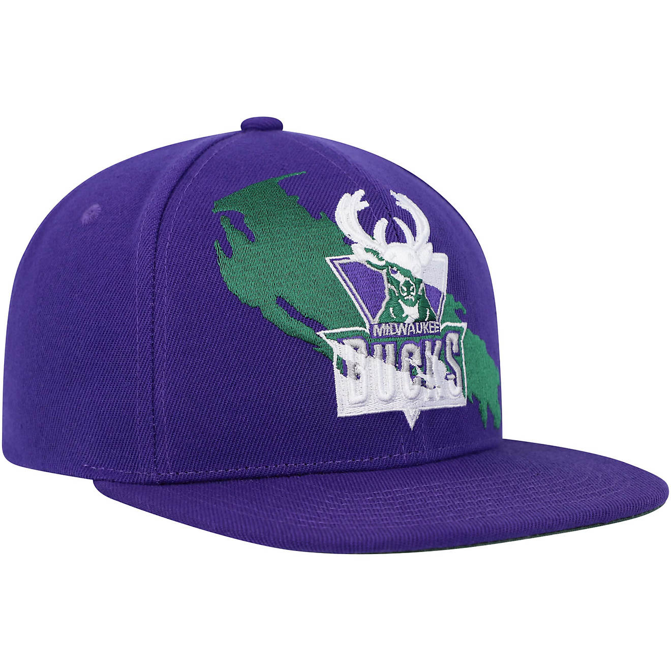 Men's Mitchell & Ness NBA Paint By Number Snapback Hwc Bucks - Purple