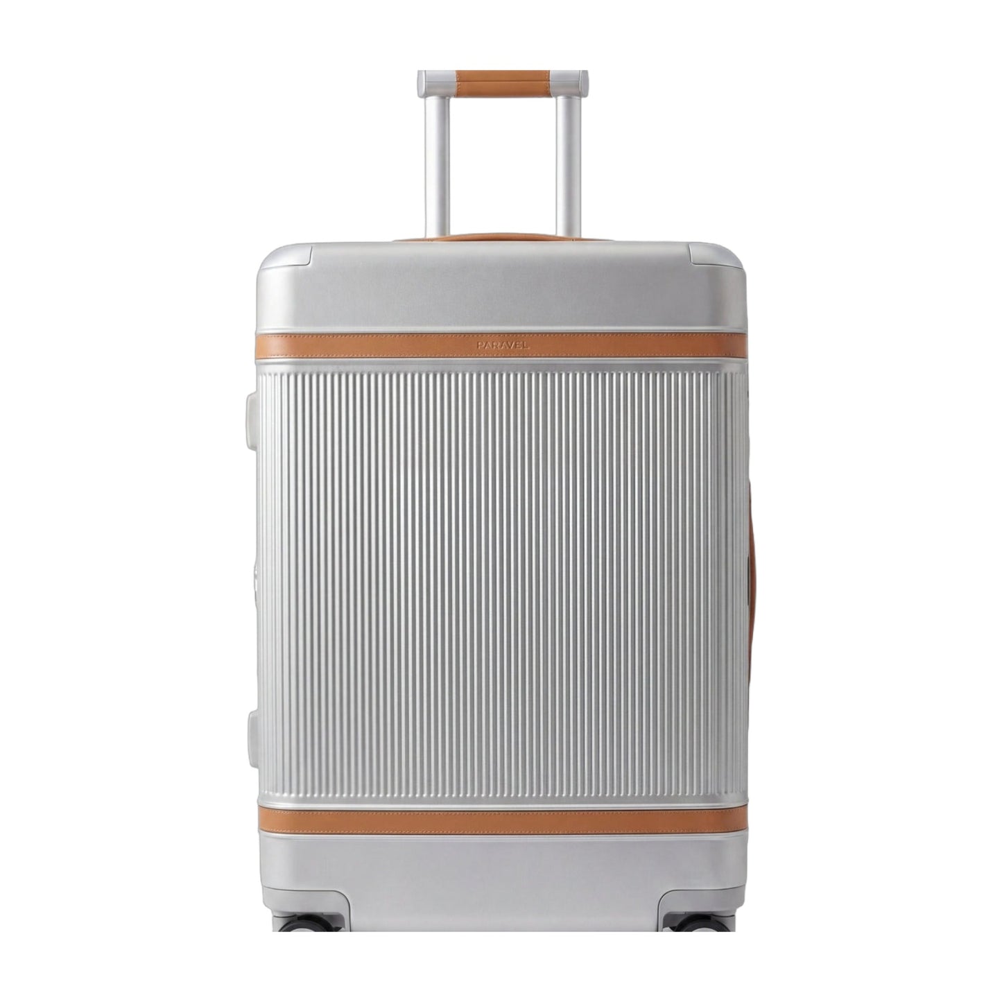 Paravel Aviator Grand Checked Spinner Suitcase Hardshell Metro Silver
