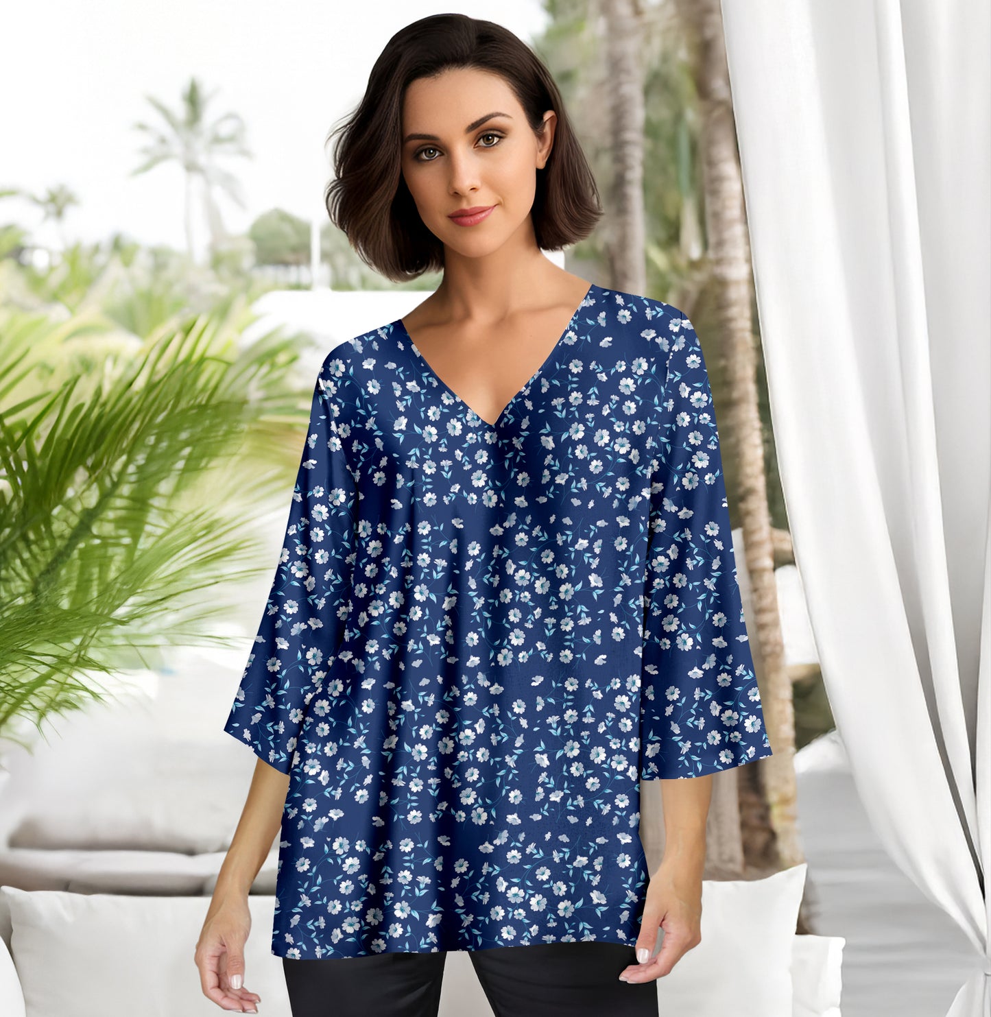 White and Blue-