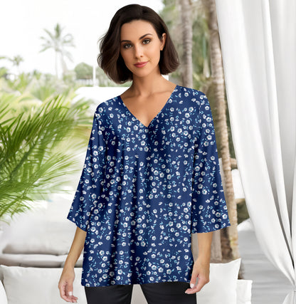 White and Blue-