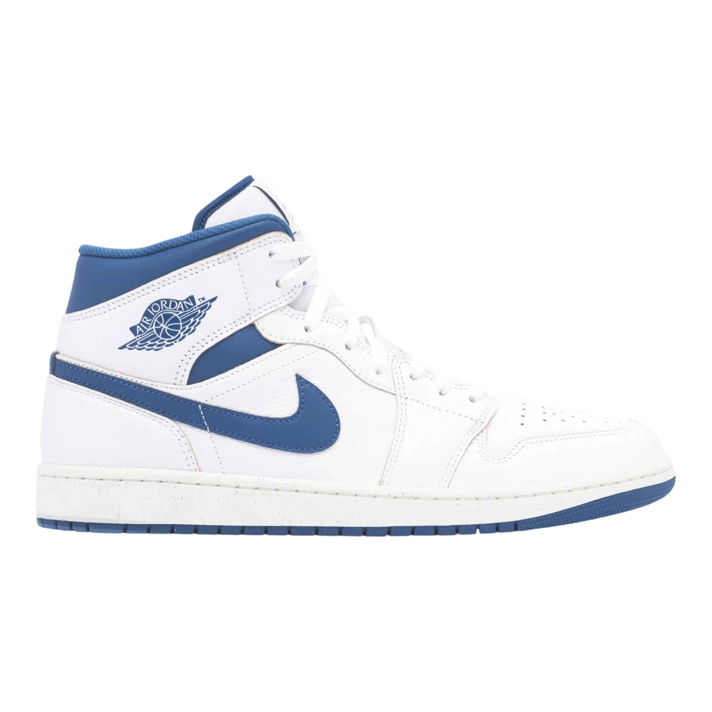 Nike Air Jordan 1 Mid SE Men's Sneakers — White & Industrial Blue Mid-Top