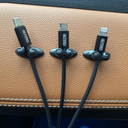 8pcs/set Line Clip Cord Organizer Adhesive Cord Hooks Car Accessories Dashboard Ornament Pendant Cable Wire cord clips Organizer Holder Clamp Self-Adhesive Cord Management System Office Home Car Interior Accessories for Girls Paste Style