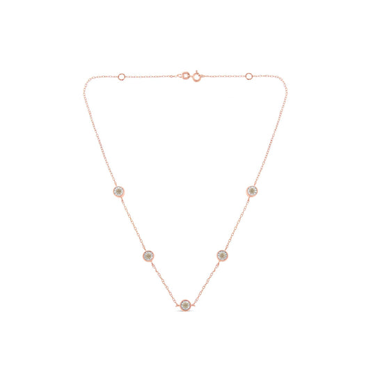 Sterling Silver Diamond Station Necklace (1/2 cttw, K-L Color, I2-I3 Clarity)