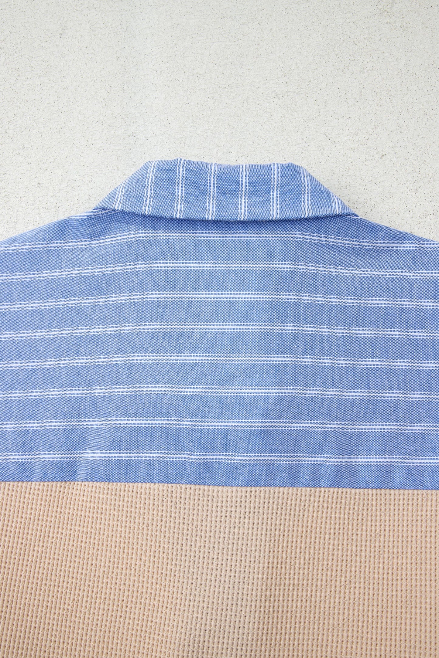 Threaded Pear Evelynn Waffle Knit Collared PLUS Top