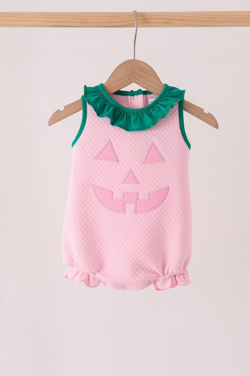Pink Jack-O'-Lantern Appliqué Bubble