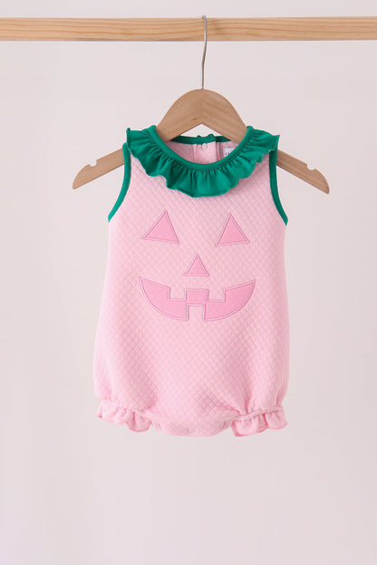 Pink Jack-O'-Lantern Appliqué Bubble