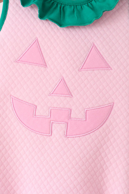 Pink Jack-O'-Lantern Appliqué Bubble