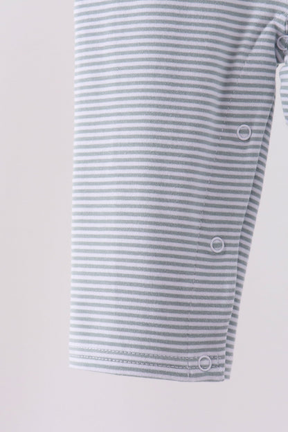 Sage Turkey Embroidery Stripe Jon Jon