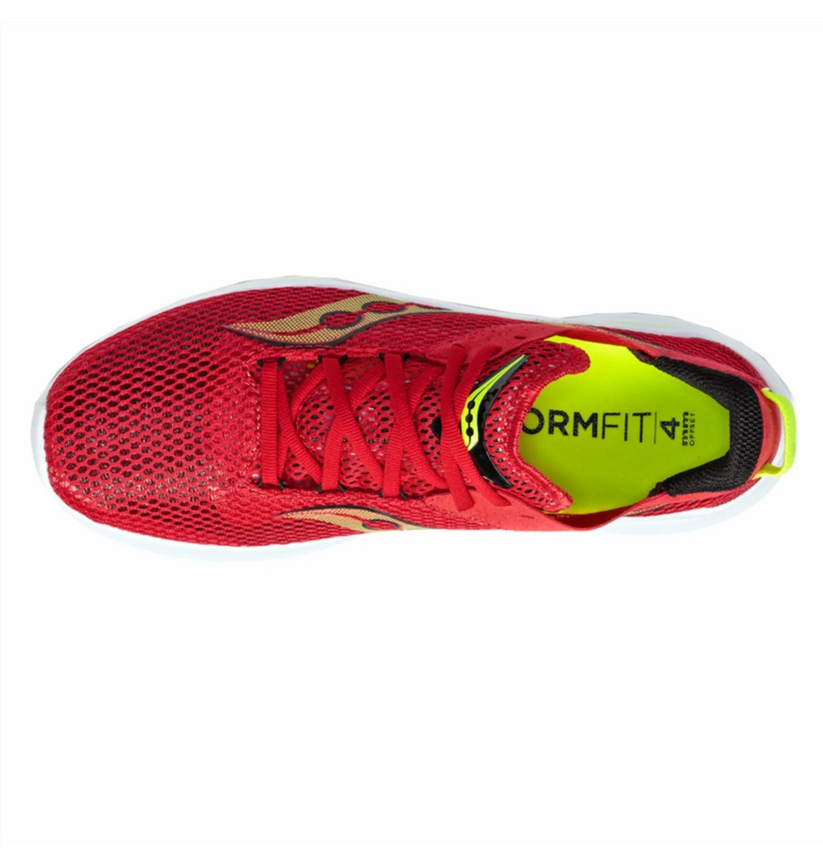 SAUCONY Men's Kinvara 14, White/Poppy Red/Yellow, 11
