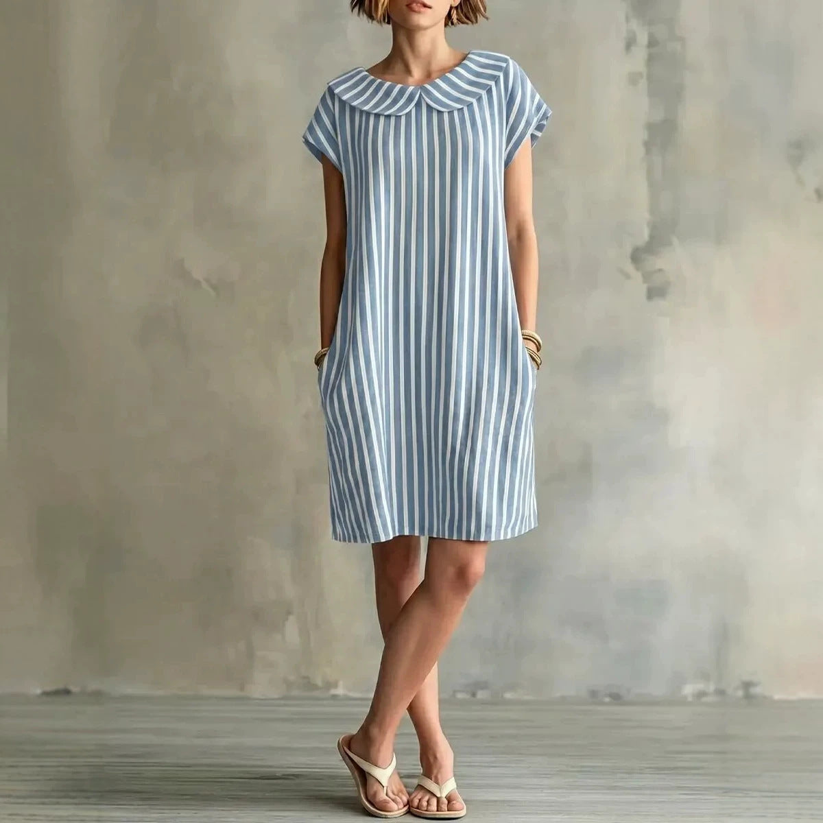 Women's Striped Bodycon Midi Dress  High-Waist Sleeveless Wine Red / M