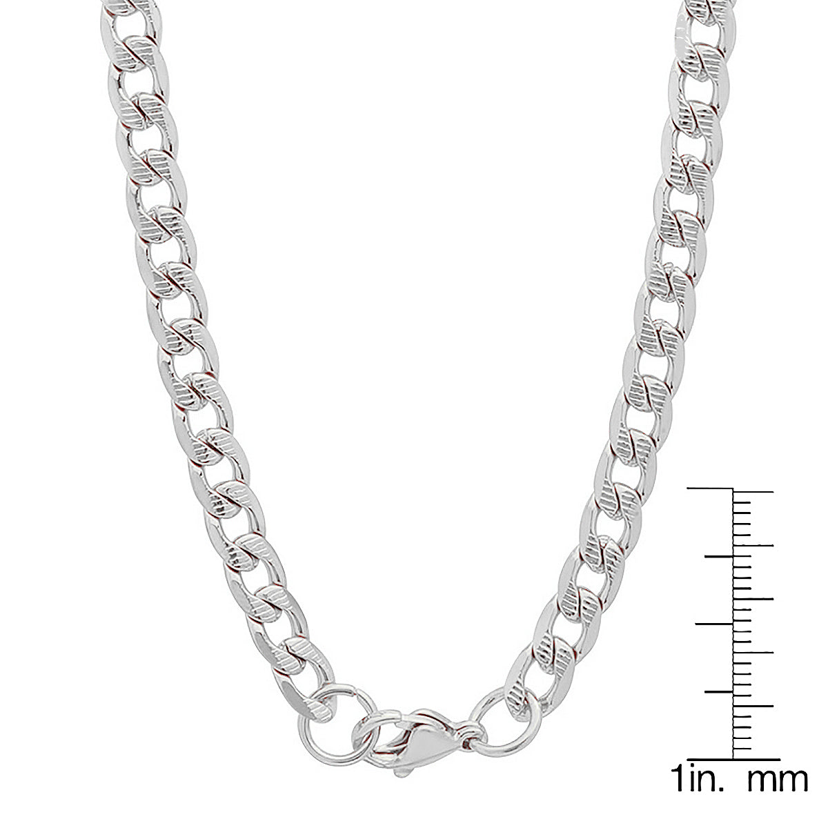 Diamond-Cut Curb Chain Necklace