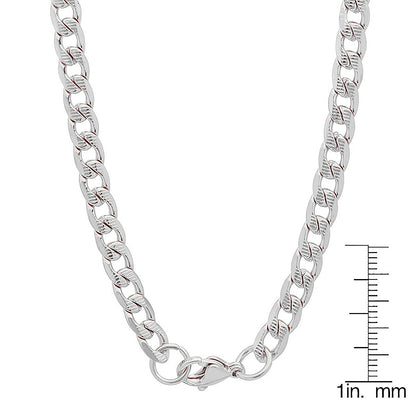 Diamond-Cut Curb Chain Necklace
