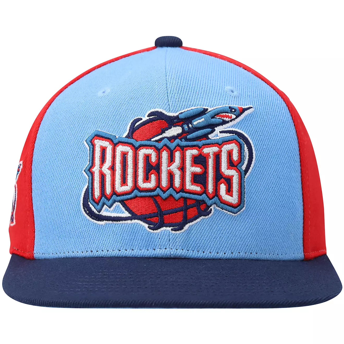 Men's Mitchell & Ness NBA On The Block Snapback Hwc Rockets - Light Blue-Navy