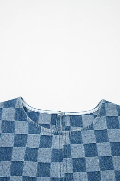 Threaded Pear Jessie Hem Checkered Mini Dress