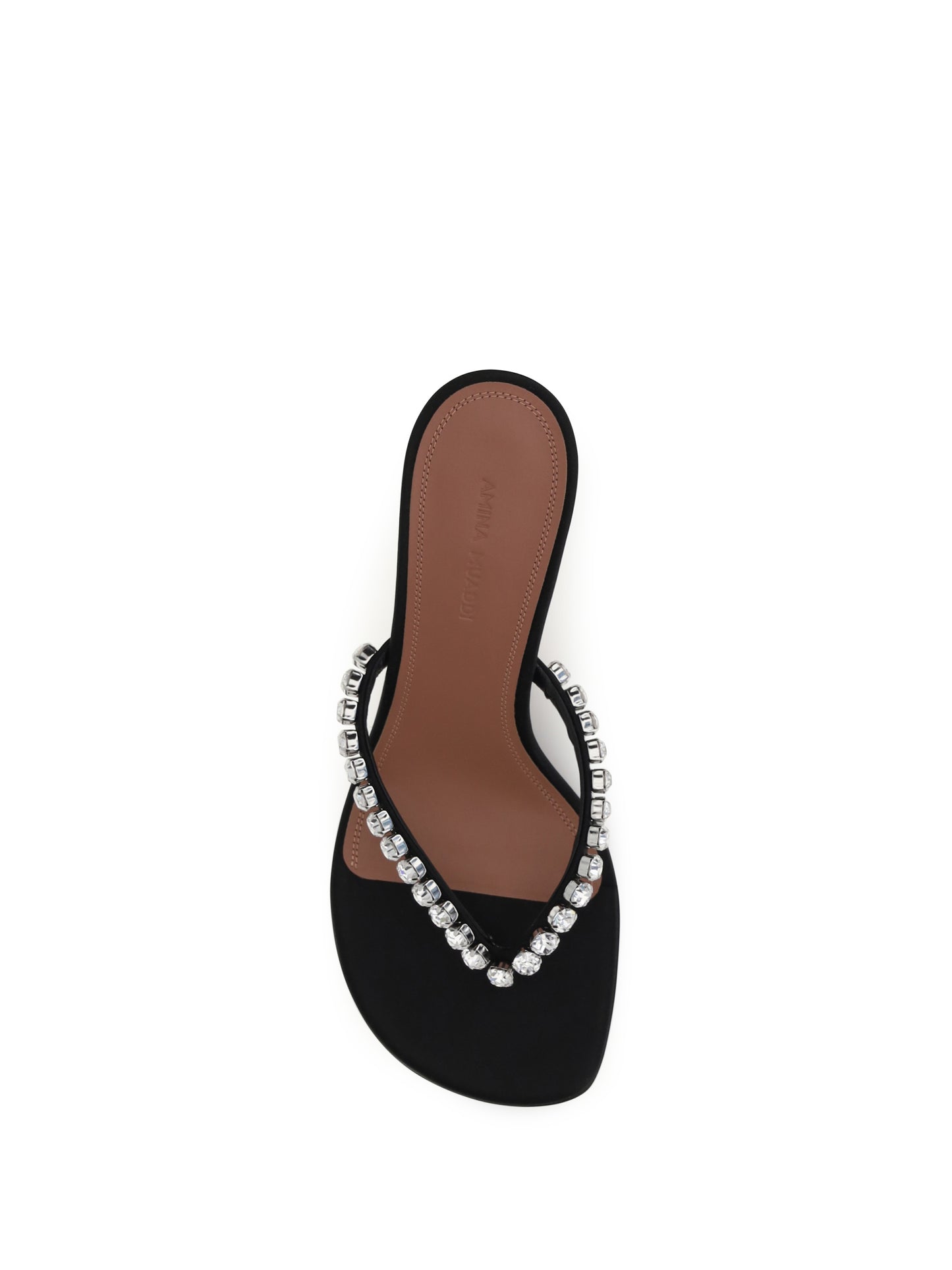 Thong Sandals Gigi Black Satin