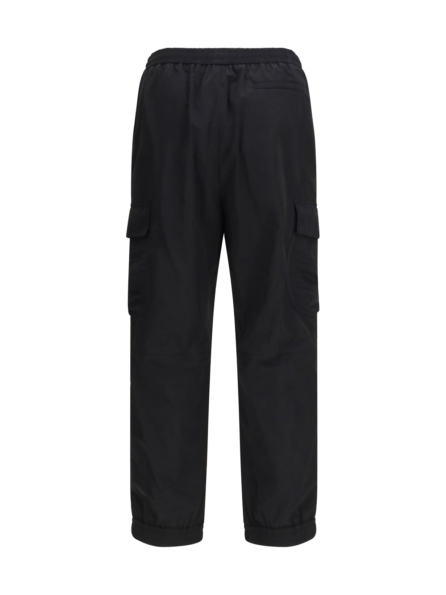 Gabardine Cargo Trousers Black