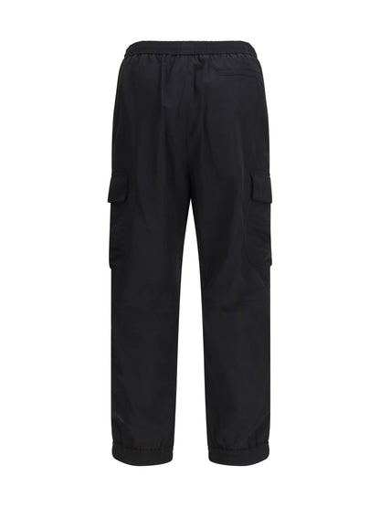 Gabardine Cargo Trousers Black