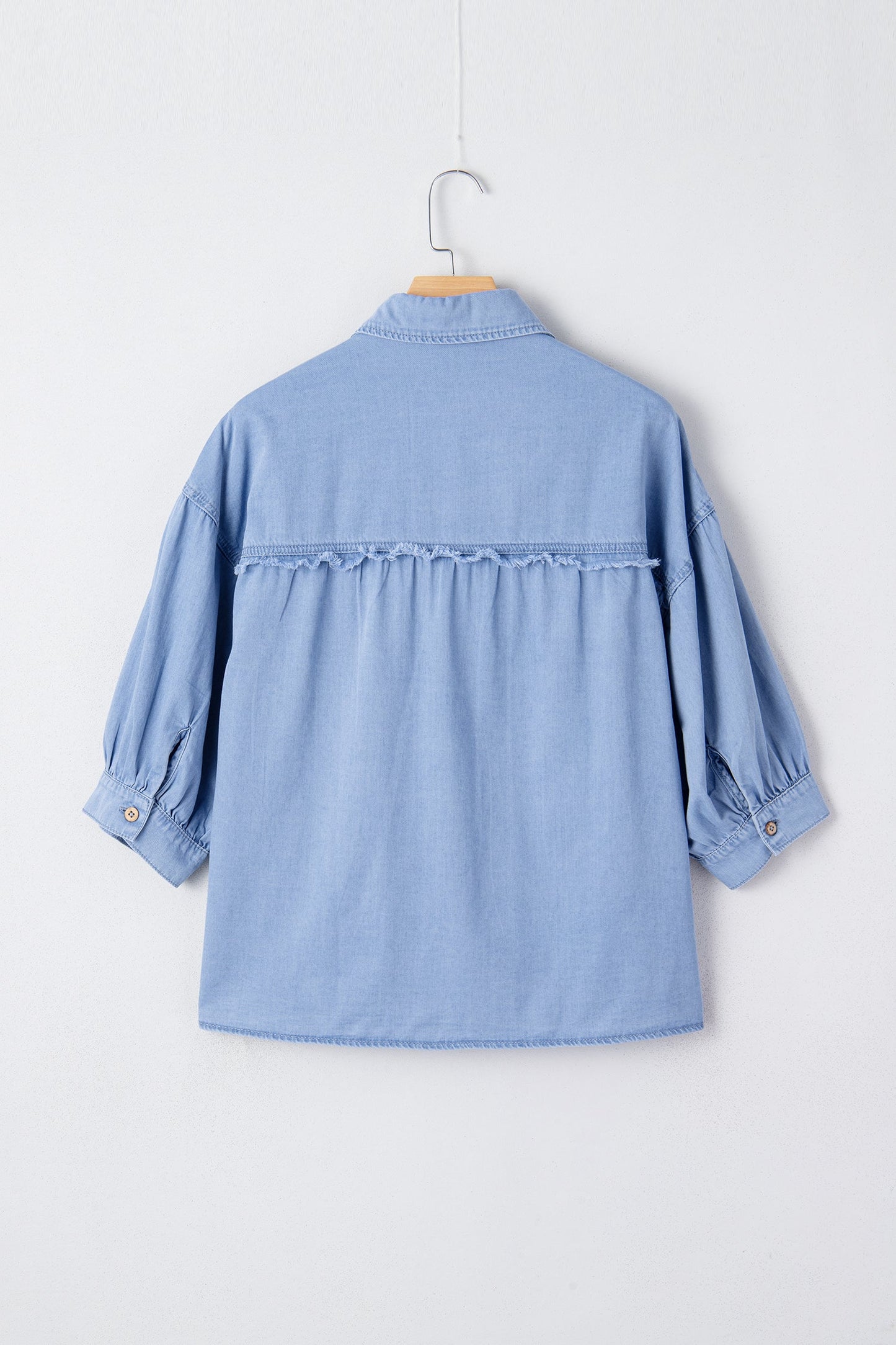 Threaded Pear Londyn Bracelet Sleeve Chambray Shirt