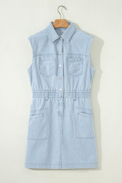 Threaded Pear Anne Front Sleeveless Mini Dress