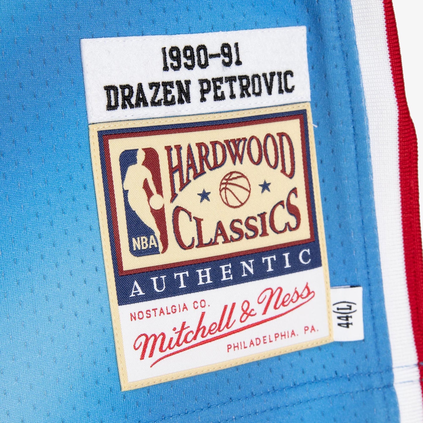 Men's Mitchell & Ness NBA Authentic Jersey Nets 1990 Drazen Petrovic