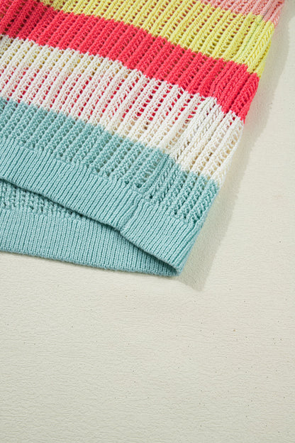 Threaded Pear Joelle Knit Short Sleeve Sweater