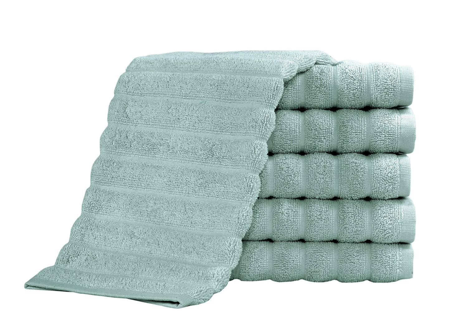 Classic Turkish Towels 100% Turkish Cotton Washcloths Set of 6, Absorbent & Quick Dry, Face Towels Wash Cloths for Hotel, Spa & Gym I 13"x13" - Classic Turkish Towels