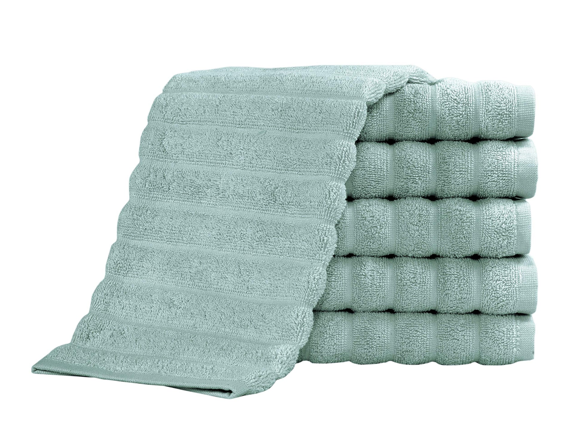 Classic Turkish Towels 100% Turkish Cotton Washcloths Set of 6, Absorbent & Quick Dry, Face Towels Wash Cloths for Hotel, Spa & Gym I 13"x13" - Classic Turkish Towels