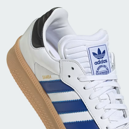 adidas Samba XLG Men's Sneakers — White/Blue Leather Low-Top