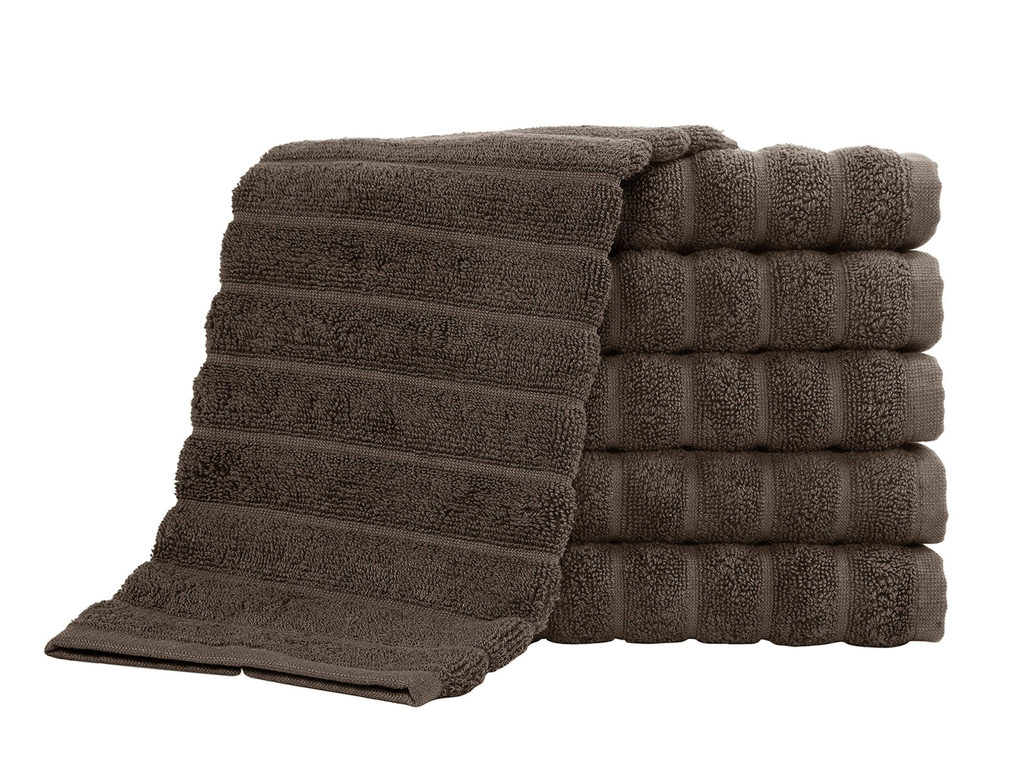 Classic Turkish Towels 100% Turkish Cotton Washcloths Set of 6, Absorbent & Quick Dry, Face Towels Wash Cloths for Hotel, Spa & Gym I 13"x13" - Classic Turkish Towels