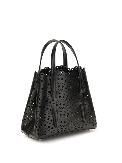 Handbag Mina Black Calf Leather