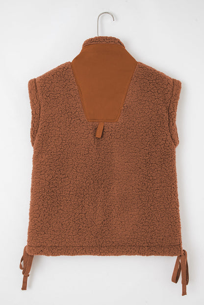 Threaded Pear Evelyn Knot Side Plush Vest