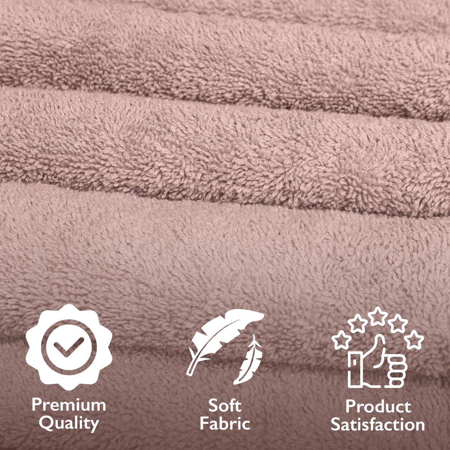 Luxury 6-Piece Shelly Towel Set - 100% Cotton Terry Cloth, 2 Bath Towels, 2 Hand Towels & 2 Washcloths, Soft, Quick Dry & High Absorbent - Classic Turkish Towels