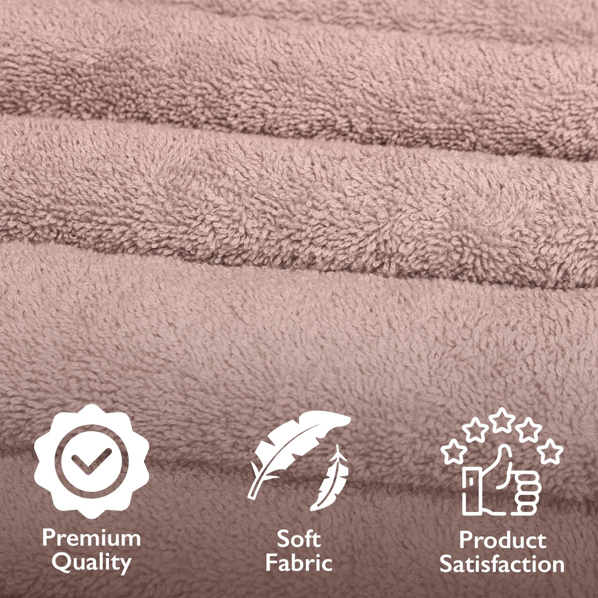 Luxury 6-Piece Shelly Towel Set - 100% Cotton Terry Cloth, 2 Bath Towels, 2 Hand Towels & 2 Washcloths, Soft, Quick Dry & High Absorbent - Classic Turkish Towels