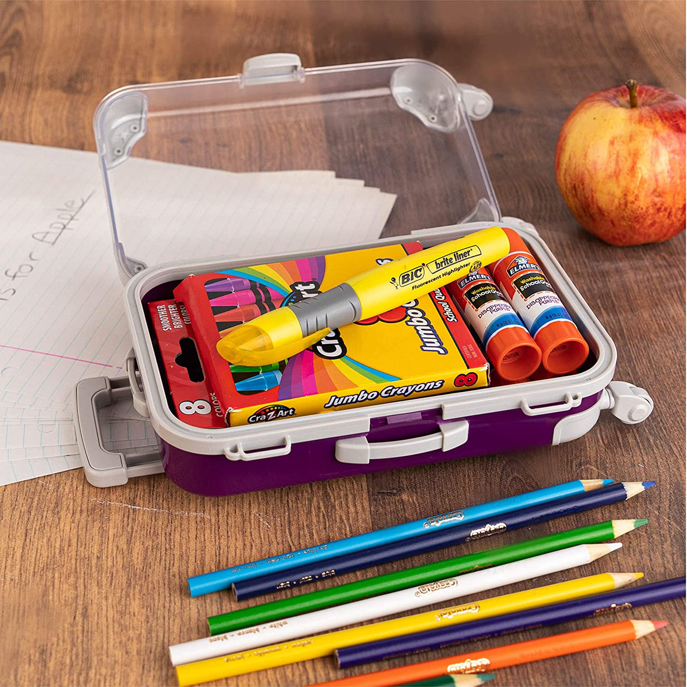 Blue Plastic Suitcase Candy Box 3 Pack 7.5"x5"x2.5" by Hammont