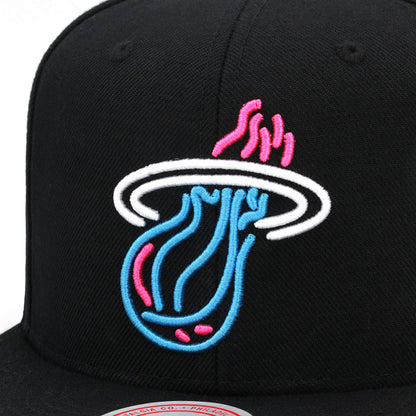 Mitchell & Ness Men's NBA Miami Heat Neon Vice Logo Snapback
