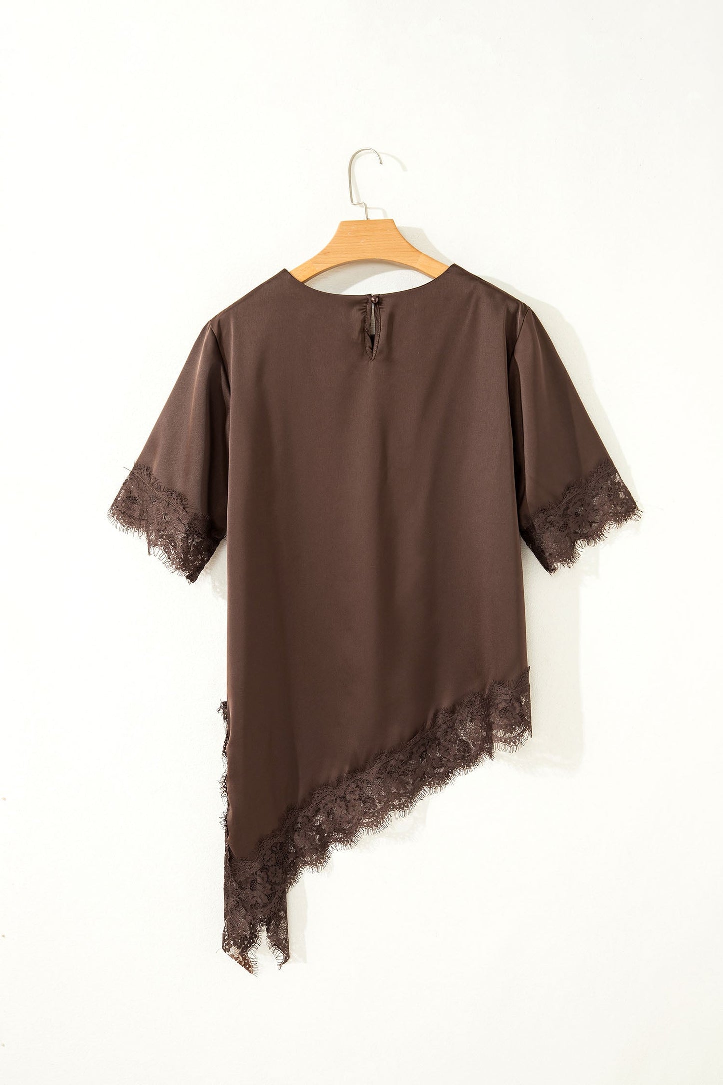 Threaded Pear Saige Short Sleeve Satin Top