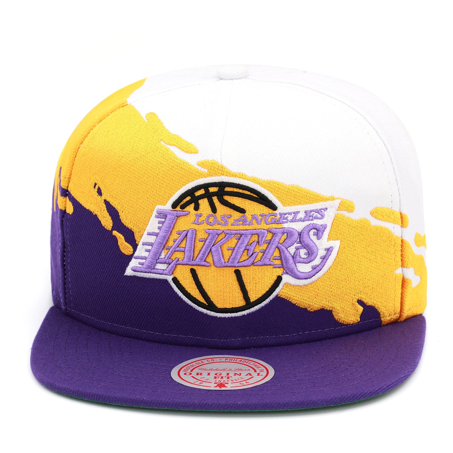 Men's Mitchell & Ness NBA Paintbrush Snapback Hwc Lakers - White-Purple