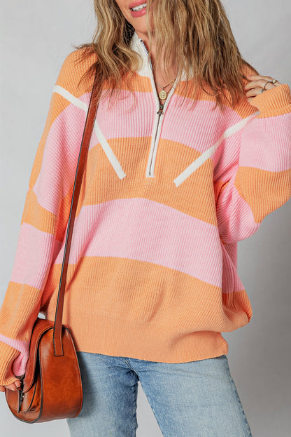Threaded Pear Claire Half Zip Oversize Sweater