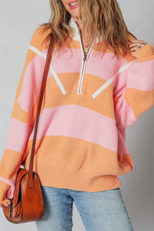 Threaded Pear Claire Half Zip Oversize Sweater