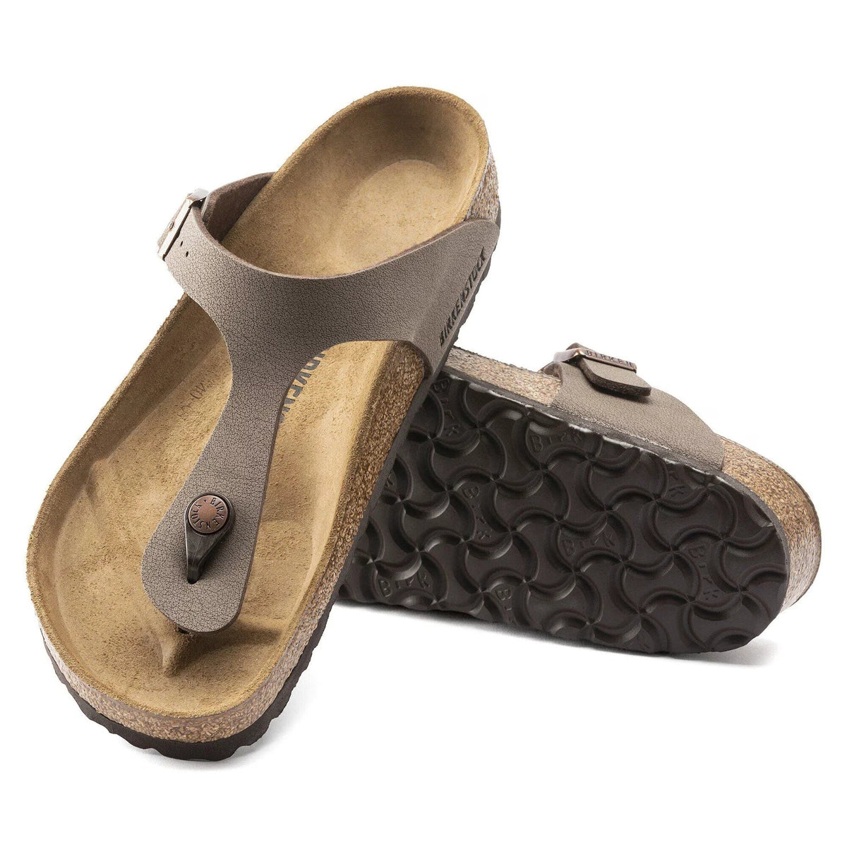 Birkenstock Gizeh Women's Thong Sandals — Mocha Birko-Flor