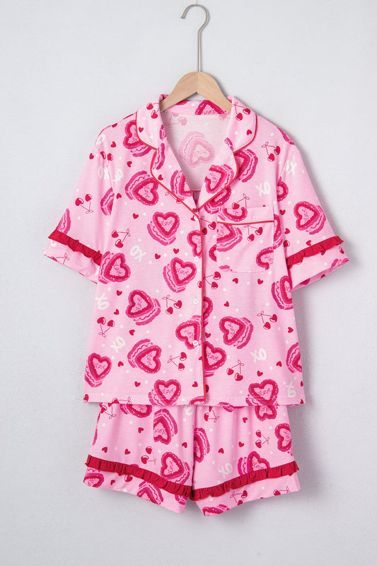 Threaded Pear Solana Valentines 2pcs Pajama Set
