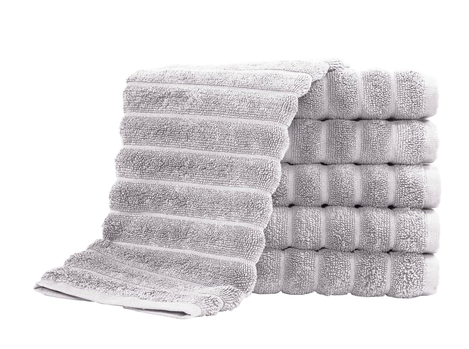 Classic Turkish Towels 100% Turkish Cotton Washcloths Set of 6, Absorbent & Quick Dry, Face Towels Wash Cloths for Hotel, Spa & Gym I 13"x13" - Classic Turkish Towels