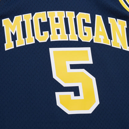 Mitchell & Ness Men's Ncaa Dark Jersey Michigan 1991 Jalen Rose