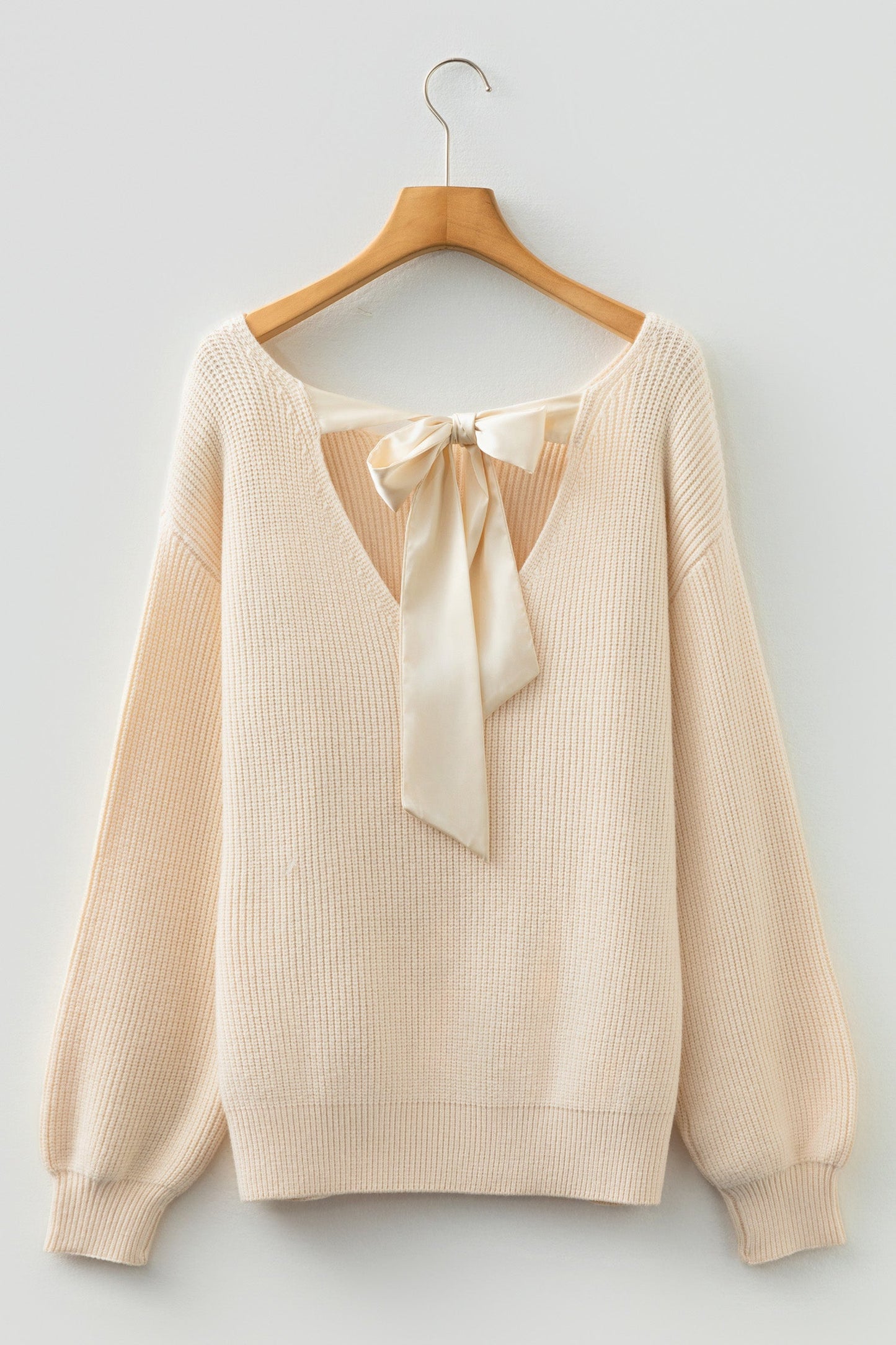 Threaded Pear Rosalina Backless Drop Shoulder Sweater